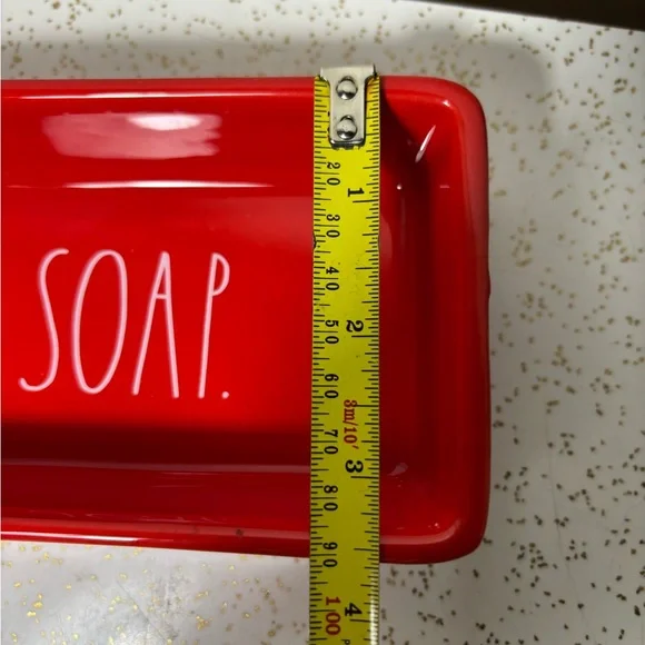 Red Rae Dunn soap dish - Picture 5 of 5